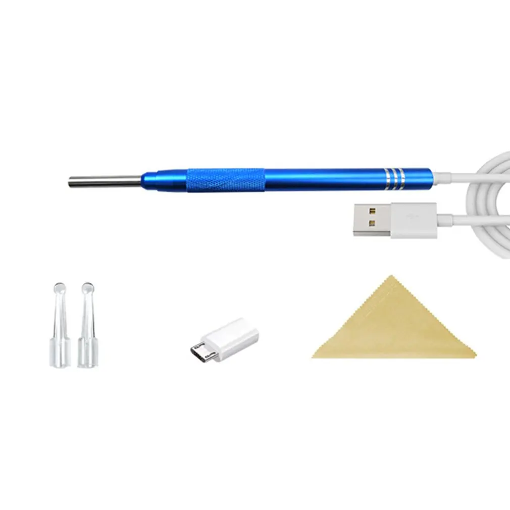 

Digging Ear Spoon Set Spiral Rotating Dig Spoon with LED Ears Cleaning Tool Earpick Earwax Remover 3.5MM Visible