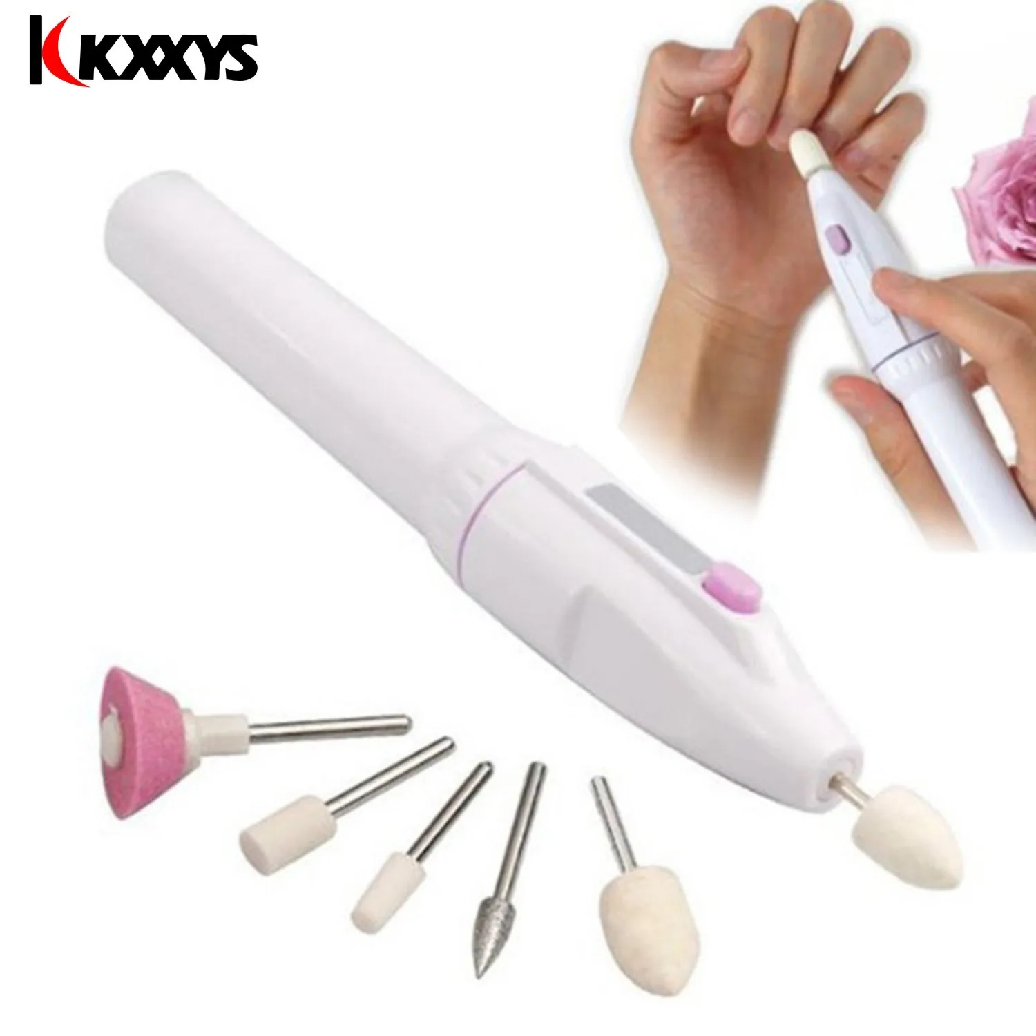5 in1 Mini Nail Polishing Machine Electric Manicure Drill Machine Accessory Pedicure Gel Polish File Buffer Nail Art Tools