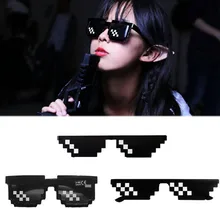 Модные крутые черные унисекс очки для глаз 1 шт Новые с IT Thug Life солнцезащитные очки для мужчин 8 бит пикселей