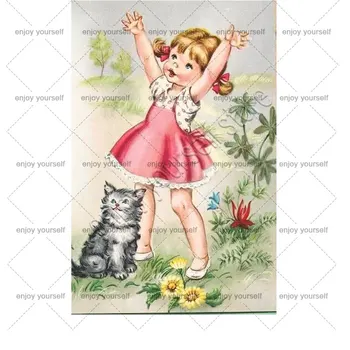 

little girl dies cute baby cat stencil for DIY scrapbooking cards decorative embossing dies baby birthday card making die cut
