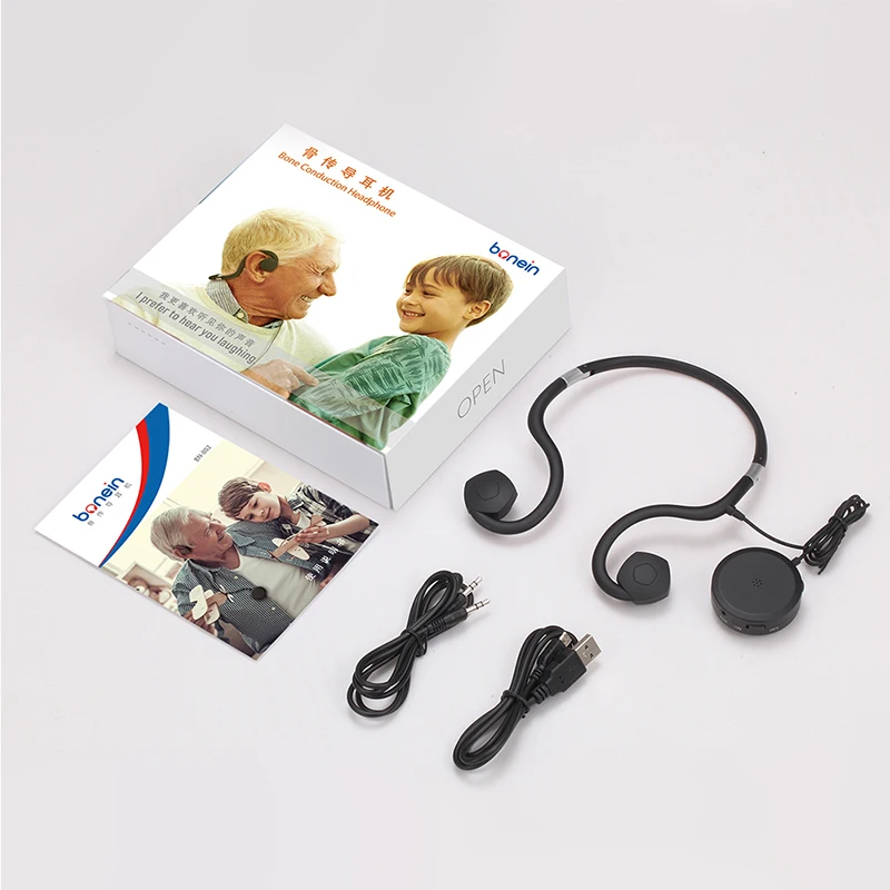 Bone Conduction Bluetooth Wireless headphones hearing aids Portable Sports headset mini Amplifier hearing aid for TV the elderly