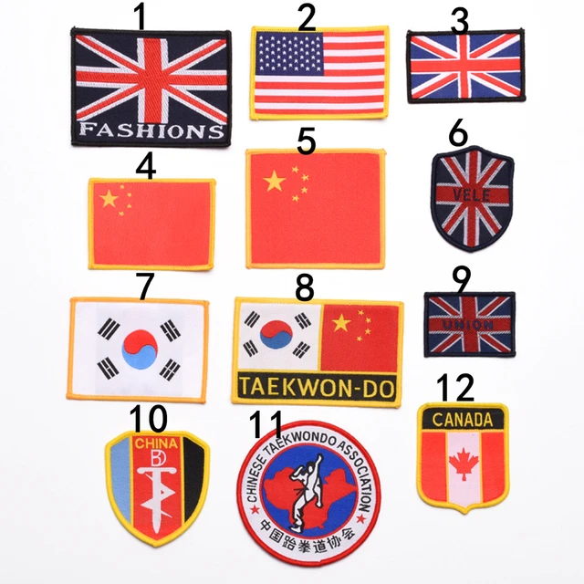 Wholesale taekwondo embroidery patch For Custom Made Clothes