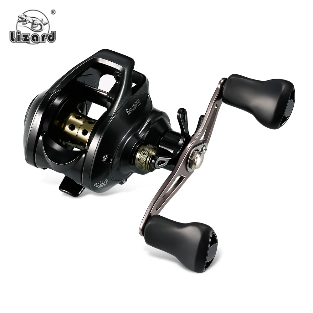 Black Ящерица Fishiing baitcasing Катушка 12+ 1BB 7,2: 1 с металлической проволочной чашкой левая/правая рука - Цвет: Black