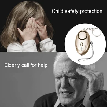 

LED Flashlight Emergency Defense Sound Alarm 130DB Personal Security Alarm Keychain with Safety Siren for Children Elderly