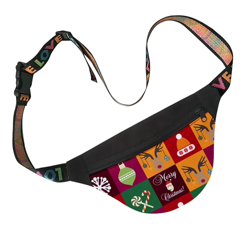 Рождественская сумка на пояс, женская сумка для отдыха, модная спортивная сумка-мессенджер, нагрудная сумка с рисунком, Детская сумка на пояс для путешествий