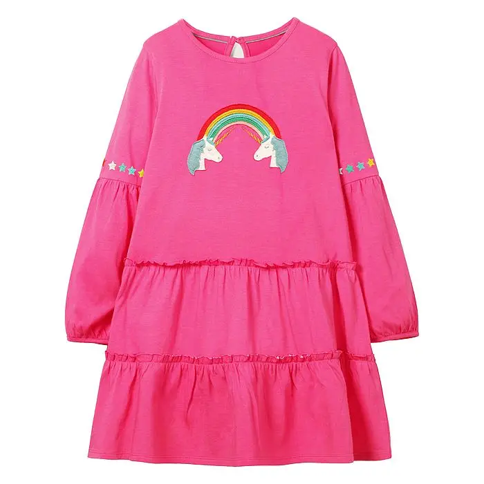Jumping Meters Rainbow Dress Baby Girl Clothes Autumn Winter Christmas Dress Princess Costume Kids Dresses for Girls Vestidos - Цвет: GDS639