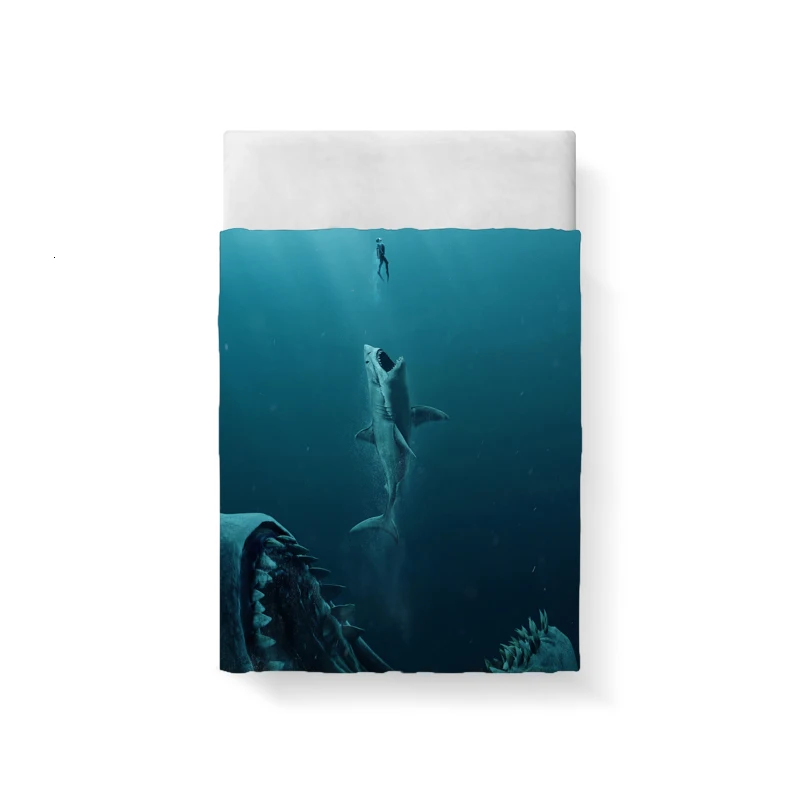 Edredon 3D комплект постельного белья s The Meg King size 3D комплект постельного белья домашний текстиль пододеяльник простыни наволочки постельное белье постельные принадлежности Outlet