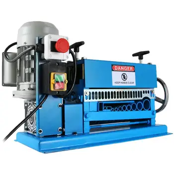 

VEVOR 220V Electric Wire Stripping Machine DA 0.06 inch -1.5 inch, 11-Channel 10-Blade Cable Stripper for Recycling Copper Wire