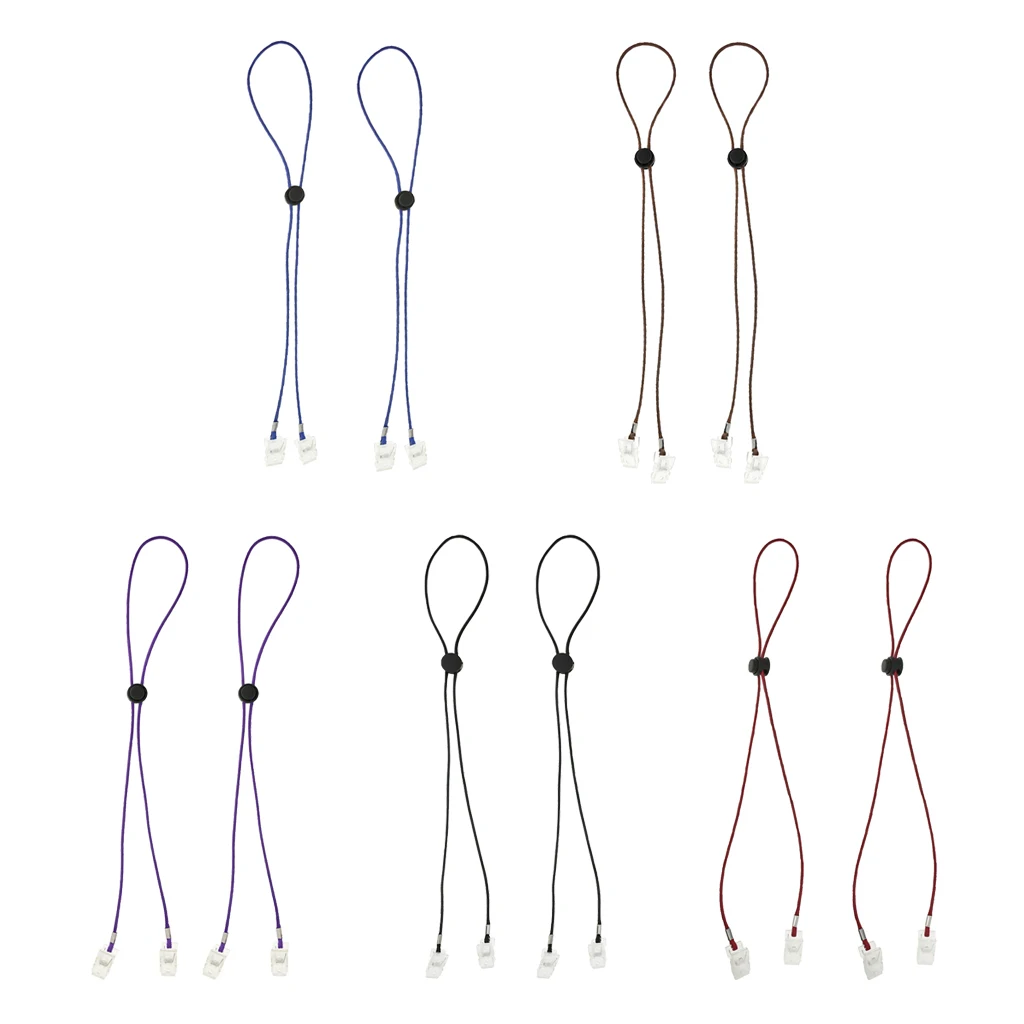 6pcs Flexible Napkin Clips Landyard Bib Eating Towel Holder String Adjustable String Chains Hold Your Napkin in Secure Place