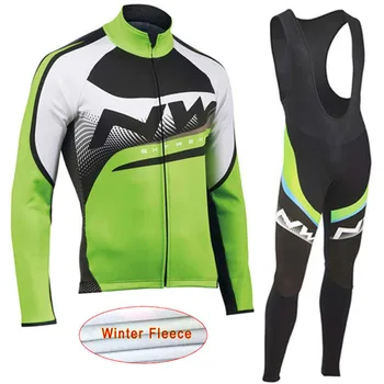 

NW Cycling Jersey 2019 New Long Sleeve Winter Thermal Fleece Racing Bicycle Mountain cycling clothing Ropa Ciclismo Hombre C28