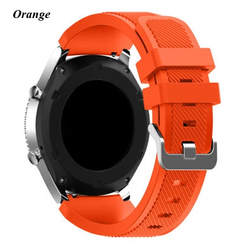 Gear S3 22 мм для samsung gear Galaxy ремешок для часов 46 мм Frontier/классический силиконовый ремешок на запястье Браслет samsung gear S3 ремешок для часов - Цвет ремешка: Orange