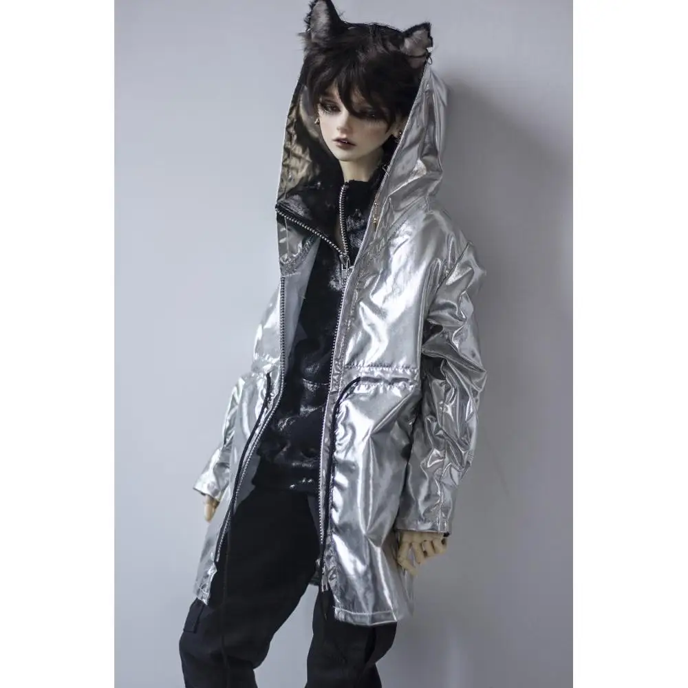 BJD кукла длинное пальто наряды Топ Серебряная одежда для мужчин 1/4 1/3 SD17 70 см 17