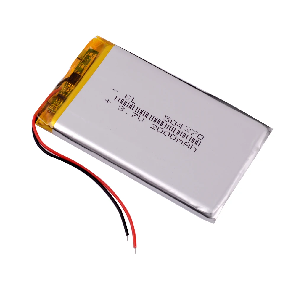 3,7 V литий-полимерный аккумулятор 2000 mah interphone 504270 gps Автомобильный регистратор данных электронная книга