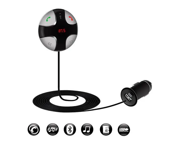 100 шт. Bluetooth Handsfree автомобильный комплект FM Магнитный передатчик MP3-плеер стикер USB FM29B без прибыли