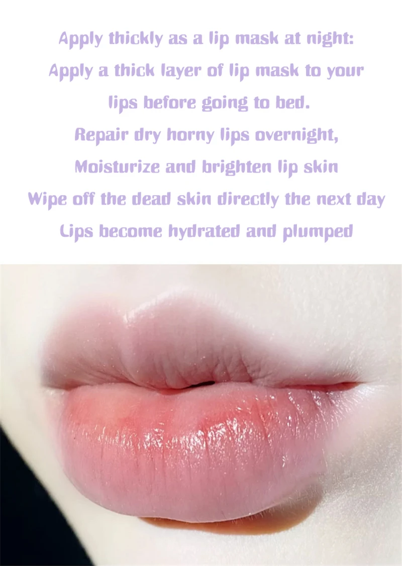 Cappuvini Moisturizing Lip Gloss Lip Balm Nourishing Anti-wrinkle Lip Care Anti-cracking Unisex Lip Oil Honey Sleeping Lip Care