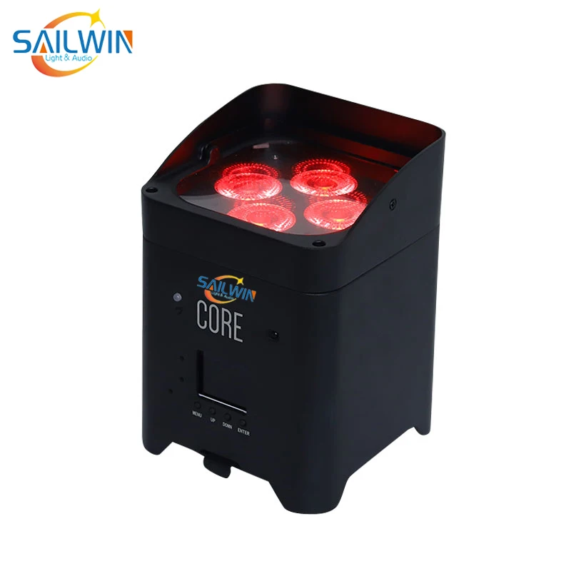 4X18 Вт 6 в 1 RGBAW + УФ 2 4G работает от аккумулятора беспроводное приложение Smart LED UPLIGHT DJ