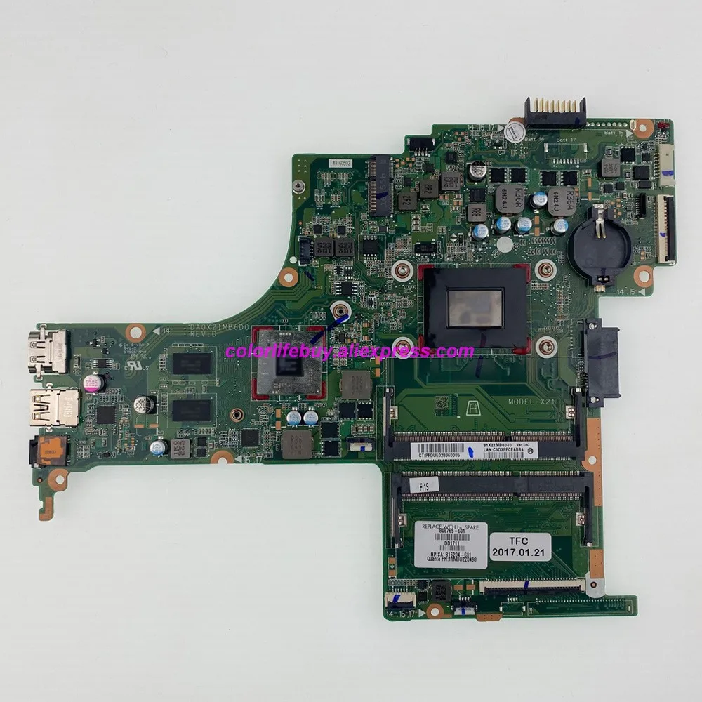 

Genuine 806765-601 806765-001 806765-501 w R7M360/2GB w A10-8700P CPU Laptop Motherboard for HP 14-ab154la 14-ab NoteBook PC