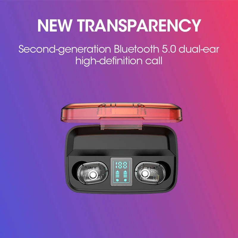 Touch TWS 5,0 беспроводные Bluetooth наушники светодиодный дисплей M13C Водонепроницаемая гарнитура стерео HiFi наушники с внешним аккумулятором