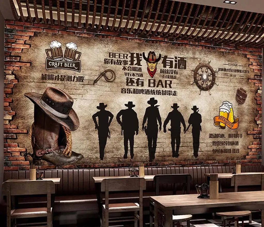 retro tijolo cerveja bar restaurante fundo decoração