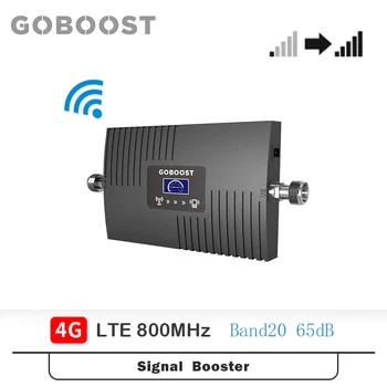 

GOBOOST 4G Signal Booster LTE 800MHz Cellular Signal Amplifier Internet Cell Phone Repeater Mini LCD Display Mobile Amplifier