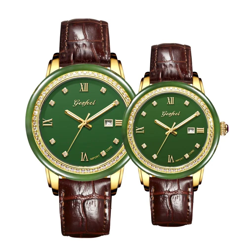 Роскошные брендовые нефритовые женские часы для влюбленных пар часы Бизнес Мужские наручные часы Роскошные Горячие креативные уникальные