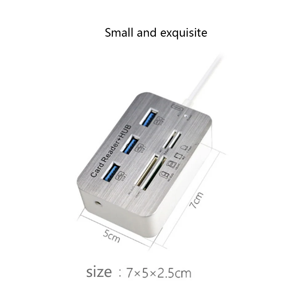 Usb-хаб 3,0 Мульти USB 3,0 концентратор разветвитель 3 порта кардридер мульти usb-хаб супер скорость микро хаб для компьютера аксессуары