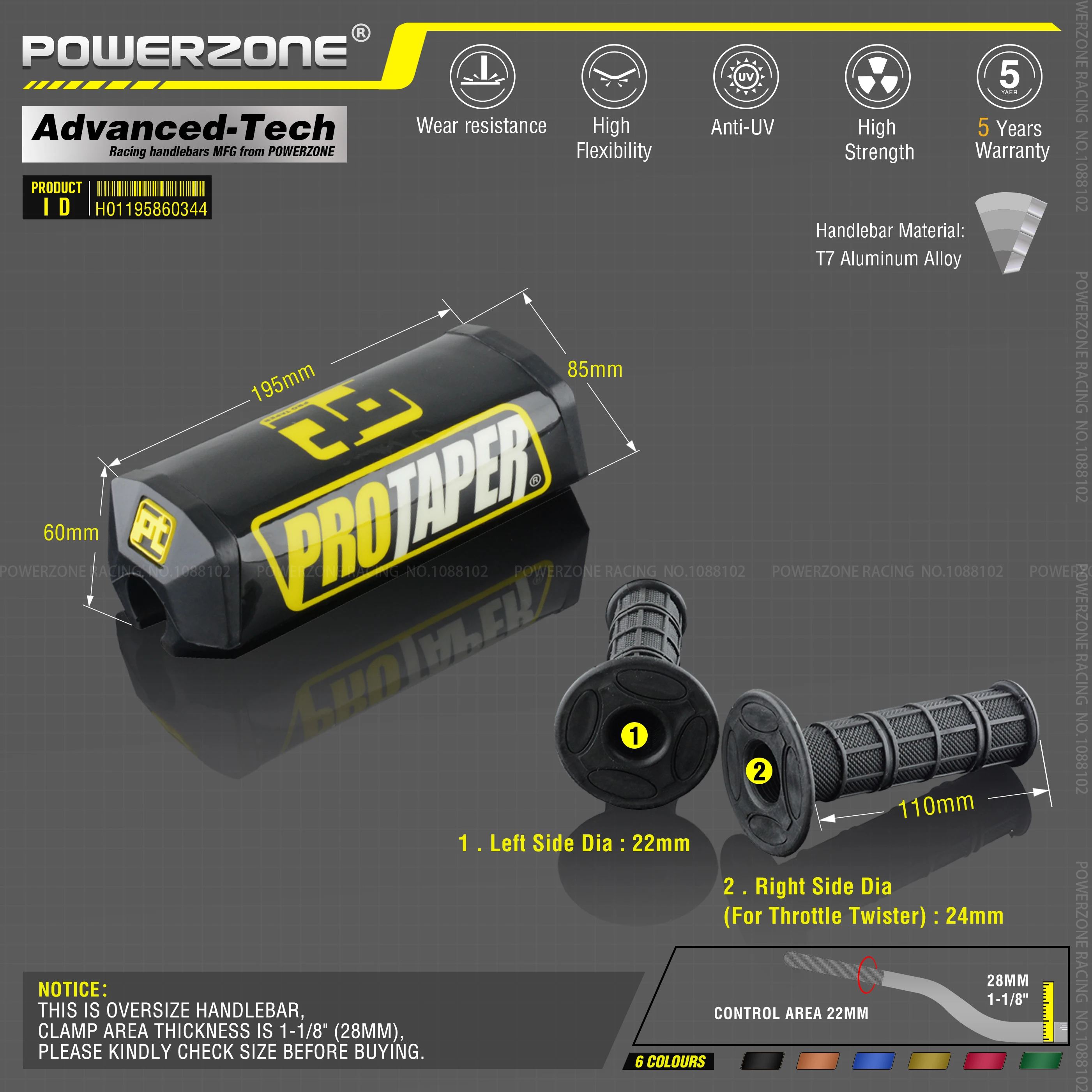 Руль для Pro Taper Pack Bar 1-1/" Классическая дверная ручка барные Колодки Ручки Pit Pro Racing Dirt Pit Bike мотоцикл с адаптер cnc