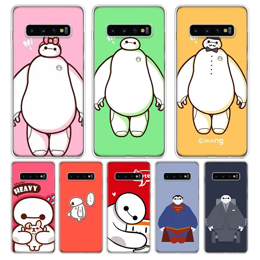 

Erilles Phone Shell Cartoon Baymax For Samsung Galaxy S10Lite Note 10 9 8 S9 S8 J4 J6 J8 + Plus S7 S6 Silicone Phone Cover Case