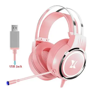 

USB Wired Earphone Headset PC Gamer Stereo Headphone Flexible Adjustable Mic Headset Profession Gaming Headset