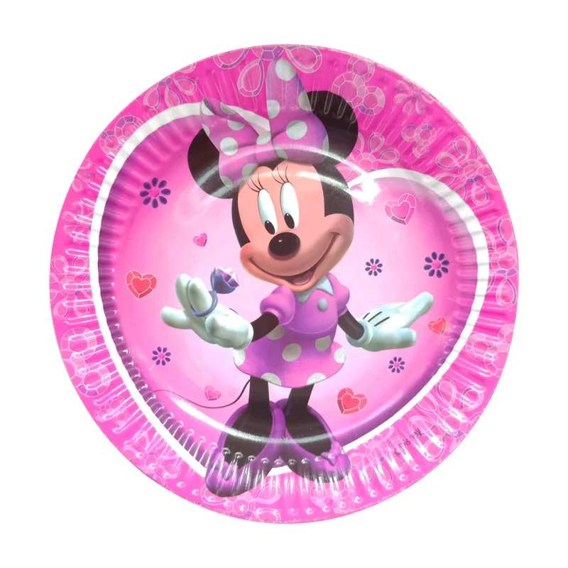 Disney Minnie Mouse girl favor birthday party decor baby girl birthday Disposable tableware or balloon set Scenes Collection 