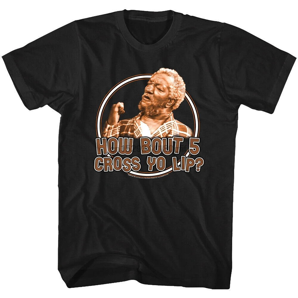 Мужская футболка Redd Foxx Sandford Sons 5 CROSS YO LIPS с надписью SLAP your Face Fred|Футболки| |