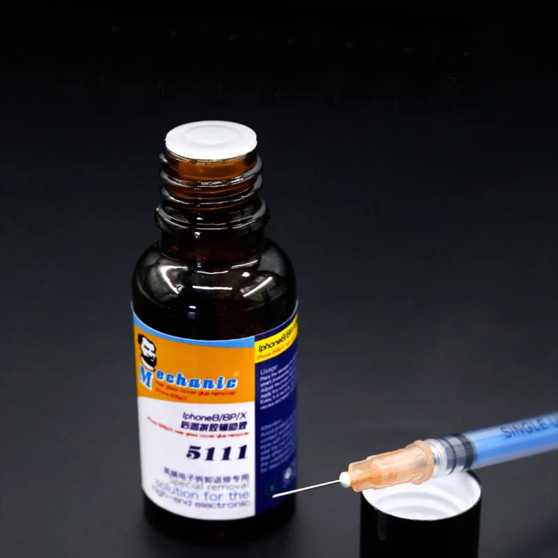

MECHANIC T5111 20ML/bottle Back cover disassembly auxiliary liquid for iPhone 8/8P/X Glass Glue Remover mobile phone repair
