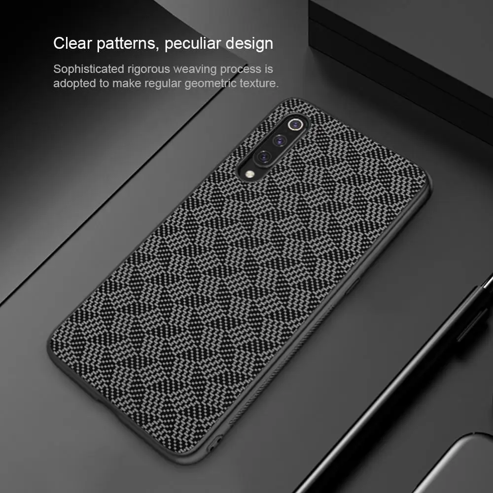 3D текстурный чехол s для Xiaomi Mi 9 explorer, чехол на заднюю панель Nillkin, Жесткий ПК+ Мягкий ТПУ, нейлоновое волокно, защитный корпус для телефона, чехол