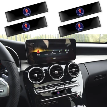 

10pcs Car styling 3D Epoxy Protective bar Stickers Interior Decal Sticker For Saab 9-3 9-5 900 9000 Saab 93 95 Auto Accessories