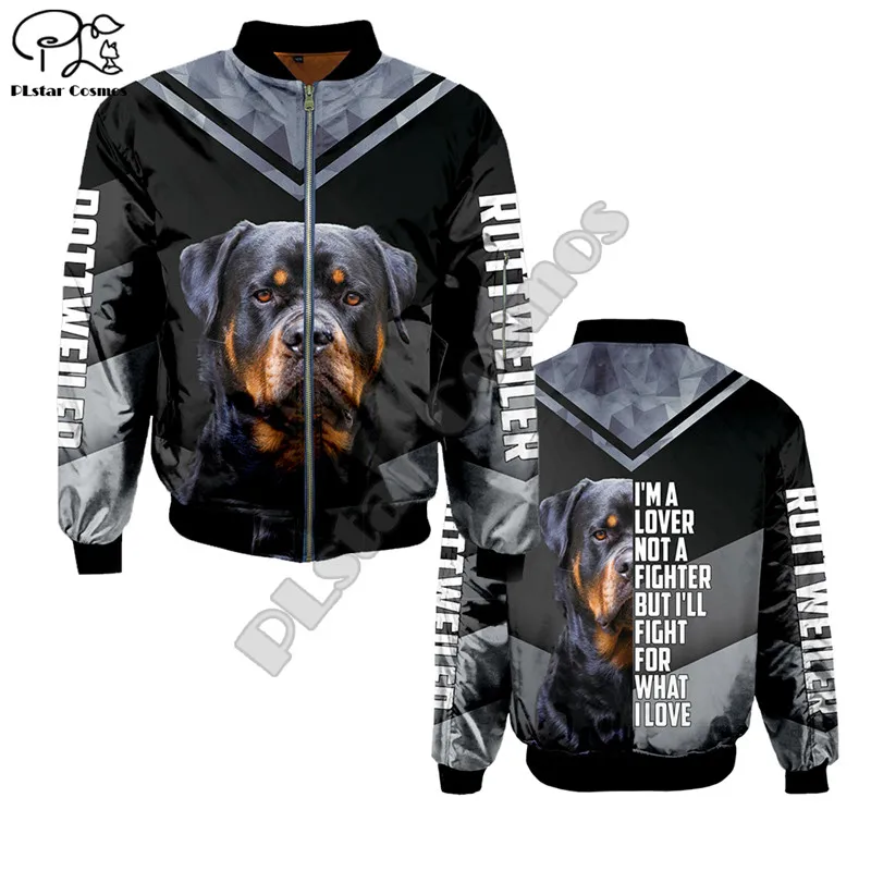 Мужские зимние куртки-бомберы pitbull с 3d принтом в виде разноцветных собак, повседневная куртка унисекс в стиле Харадзюку, новая модная куртка на молнии с ротвейлером