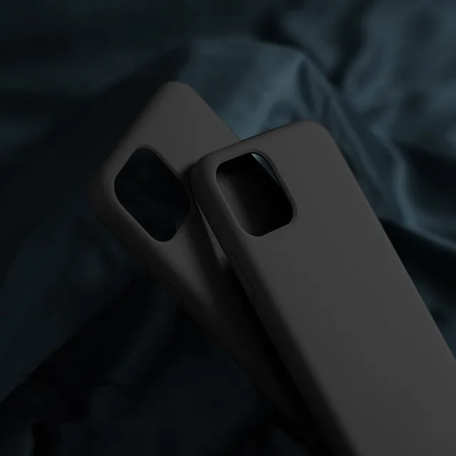 Black Мягкий гелевый резиновый жидкий силиконовый чехол для телефона для iPhone 11 Pro X XS MAX XR 8 7 Plus 6s 6Plus задняя крышка полный защитный чехол - Цвет: Black