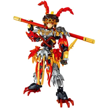 

316Pcs Monkey King DIY Mecha Model Assembly Building Blocks Chinese Super Heroe Monkey King Figures Toys for Children Kids Gift