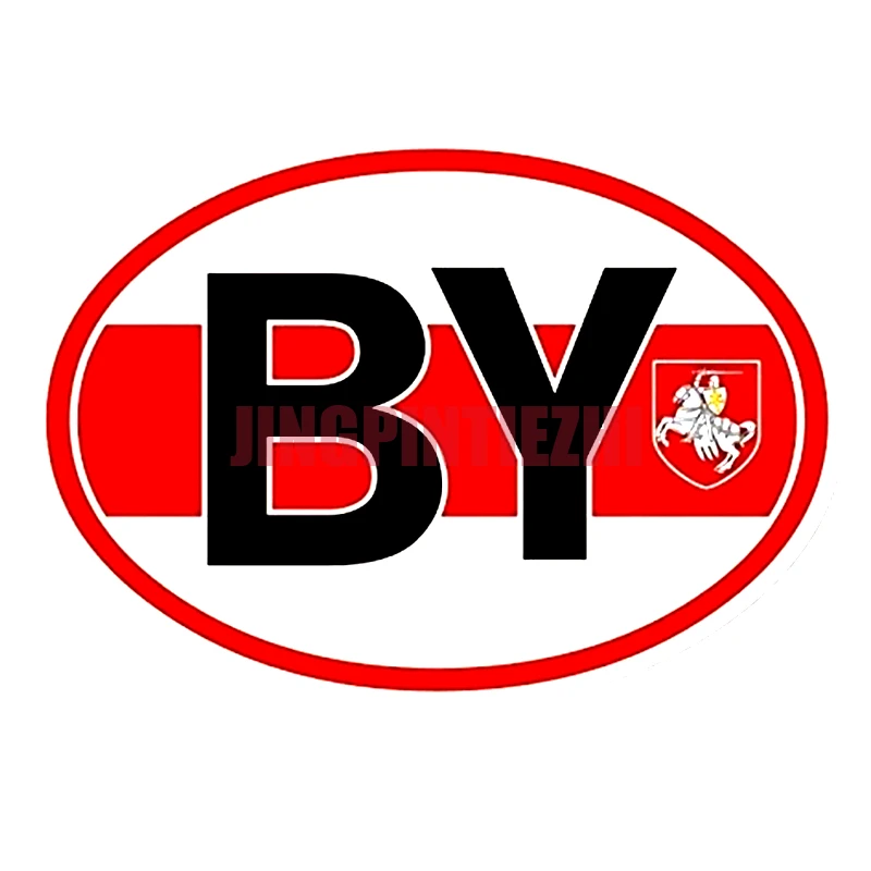 

Creative Belarus BY Belorussian OVAL Stickers Flag Decal Waterproof Car Sticker on Motorcycle Laptop Car Decal Decoration Laptop