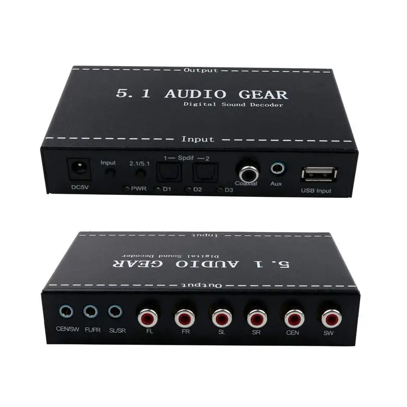  5.1 Audio Gear 2 in 1 5.1 Canali AC3/Dts 3.5 Millimetri Audio Gear Digital Surround Sound Stereo De