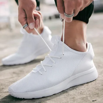 

47 Size Men Fashion White Sneakers Comfort Men's Black Shoes Outdoor Red Sneakers Breathable Sports Shoes Summer Running Shoes