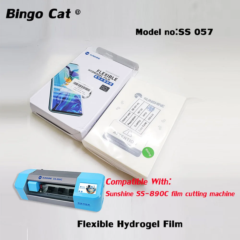 50pc Sunshine Flexible Hydrogel Hydraulic Film SS-057 SS-057R B  A For SS 890C Film Cutting Machine Phone Screen Front Film Cut