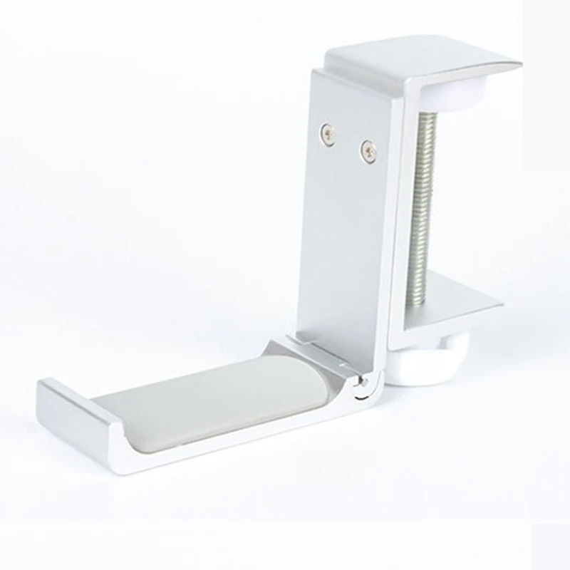 Universal Aluminium Alloy Headphone Holder Headset Bracket Hanger Metal Wall Clamp Hook Foldable Earphone Stand Desktop
