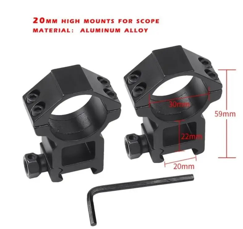 20mm high mounts T-Eagle ER5-20x50SFIR тактический прицел воздушная винтовка снайперская охотничья Оптика прицел для ружья охотничий Пистолет Аксессуары - Цвет: 20mm high mounts