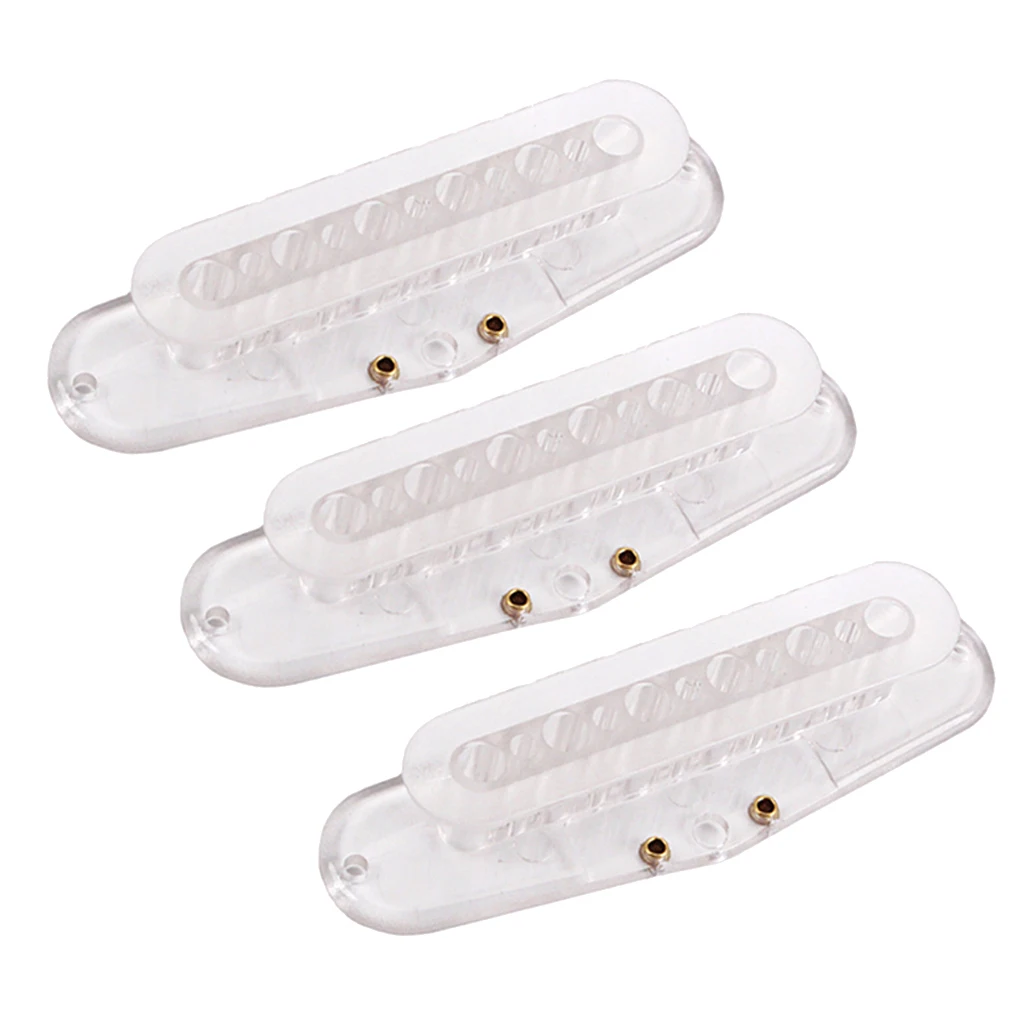 3pcs Clear 48mm Screw Side Single Core Bobbin For Electric Guitar And Bass