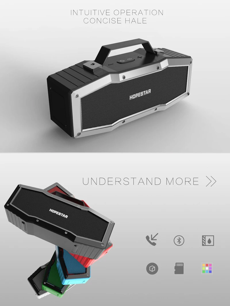 HOPESTAR A9 IPX6 Водонепроницаемый Bluetooth динамик открытый портативный беспроводной громкий динамик 3D стерео звук HQ сабвуфер динамик