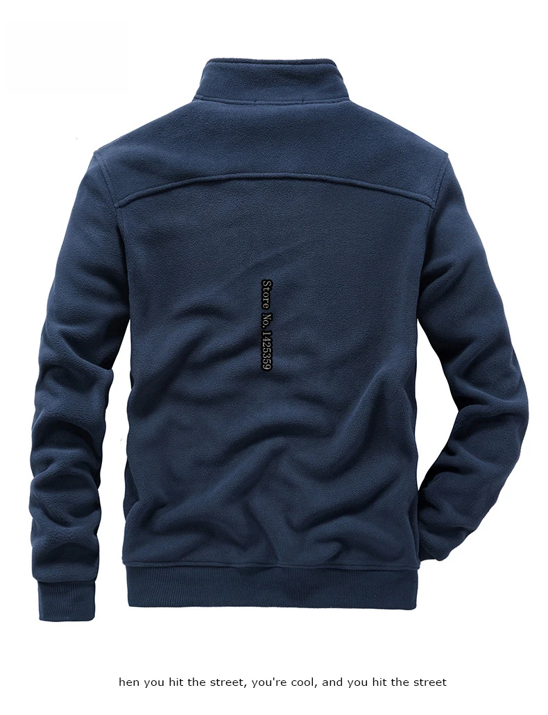 JEEP SPIRIT/брендовая Осенняя флисовая куртка для мужчин; Повседневная теплая военная куртка с воротником-стойкой; ветровка; осеннее пальто для мужчин