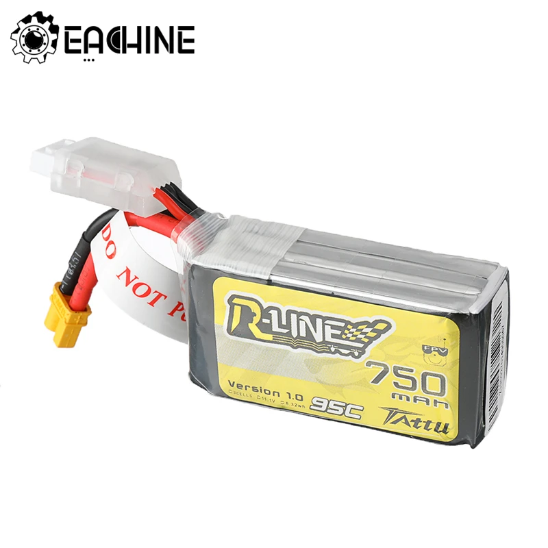 

TATTU R-LINE 1.0 11.1V 750mAh 95C 3S Lipo Battery XT30 Plug for Eachine Lizard95 FPV Racer
