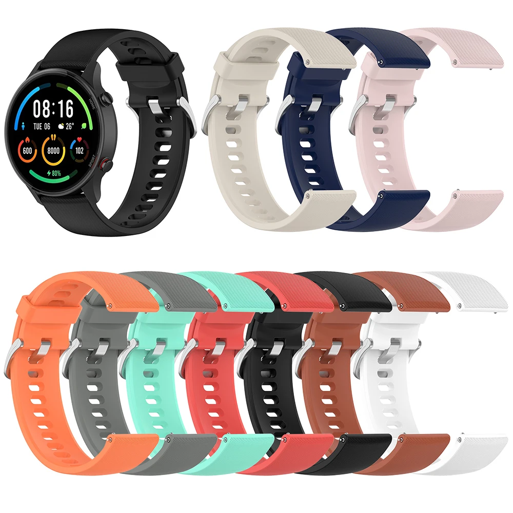 22mm Offical Silicone Replace Straps for Xiaomi Mi Watch Color Sports Edition band for Mi Watch Color Bracelet Watchbands Correa