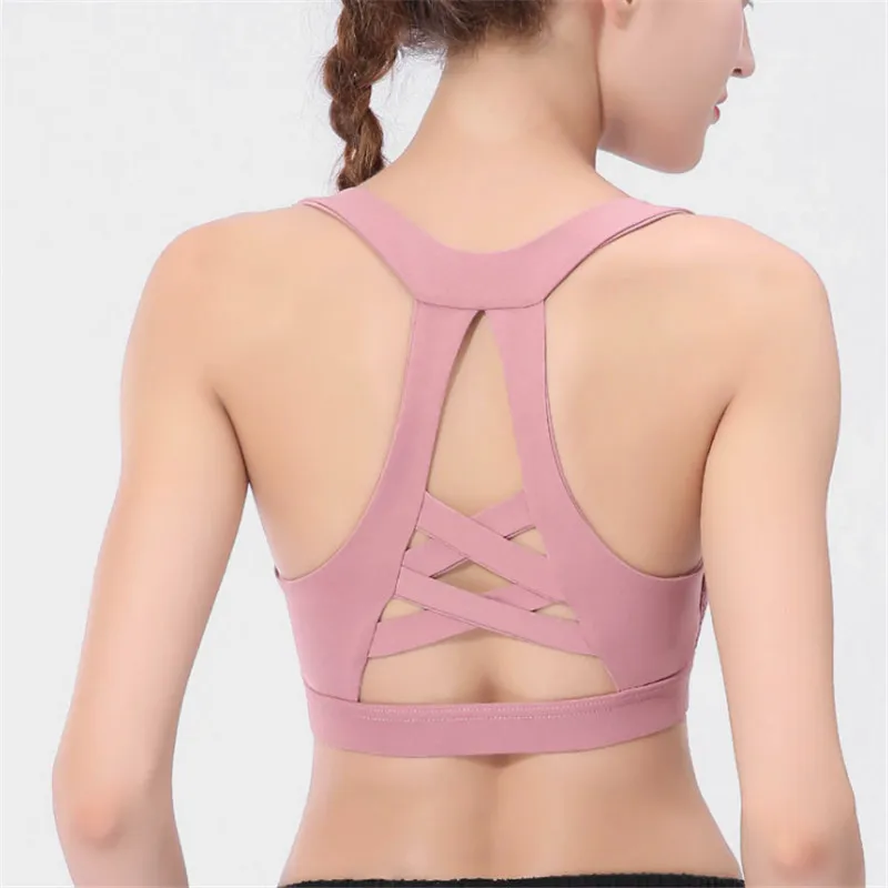 Sexy Women Sports Bra Top Push Up Running Yoga Bra Shockproof Breathable Hollow Female Gym Fitness Bra Sujetador Deportivo Mujer