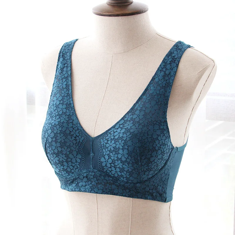 

Bra women Bralette Solid Color Beauty Back Lace Underwear Sexy Vest Female Wireless Push up Bra Seamless Lingerie 4L